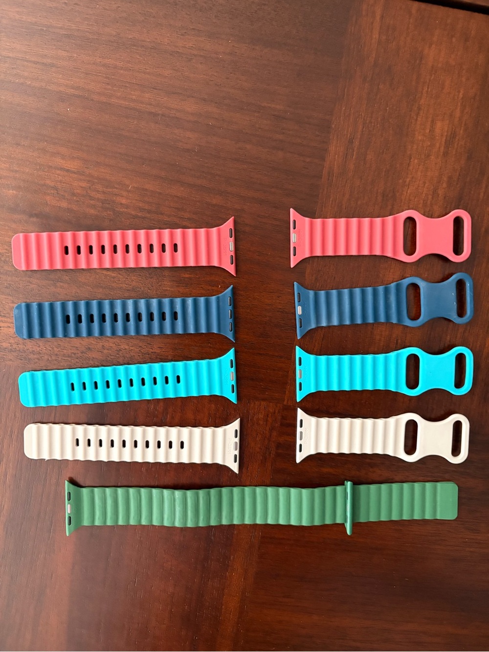 Silicone Watch Bands Assorted Colors - Pink, Blue, Teal, Cream, Green